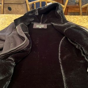 Suede Black Womens winter jacket size large